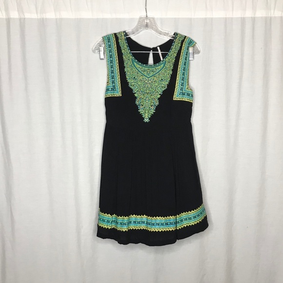 Free People Tops - Free People Black Green Sleeveless Top 4